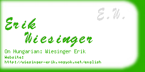 erik wiesinger business card